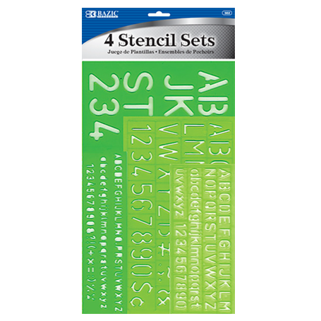 Bazic • Juego de Plantillas "stencils" (set de 4)